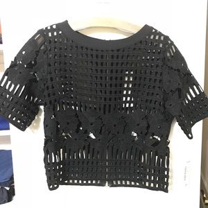NEW Gracia Black Netted top